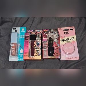 Lipstick, Lip Plumper Gloss, Lip Scrub & Lip Oil Bundle BNIB
